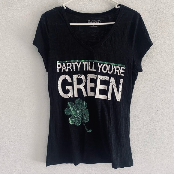 Maurices St. Patrick's Day black burnout graphic tee - Picture 2 of 7